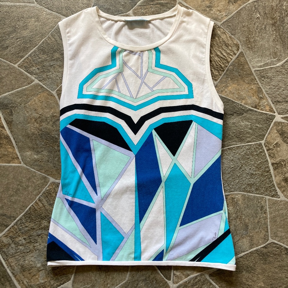 Emilio Pucci Geometric Sleeveless Top